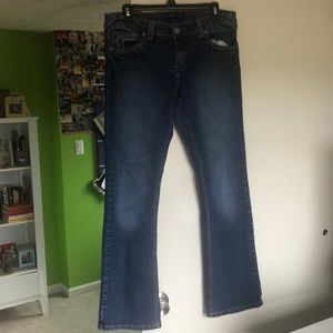 Straight leg denim jeans